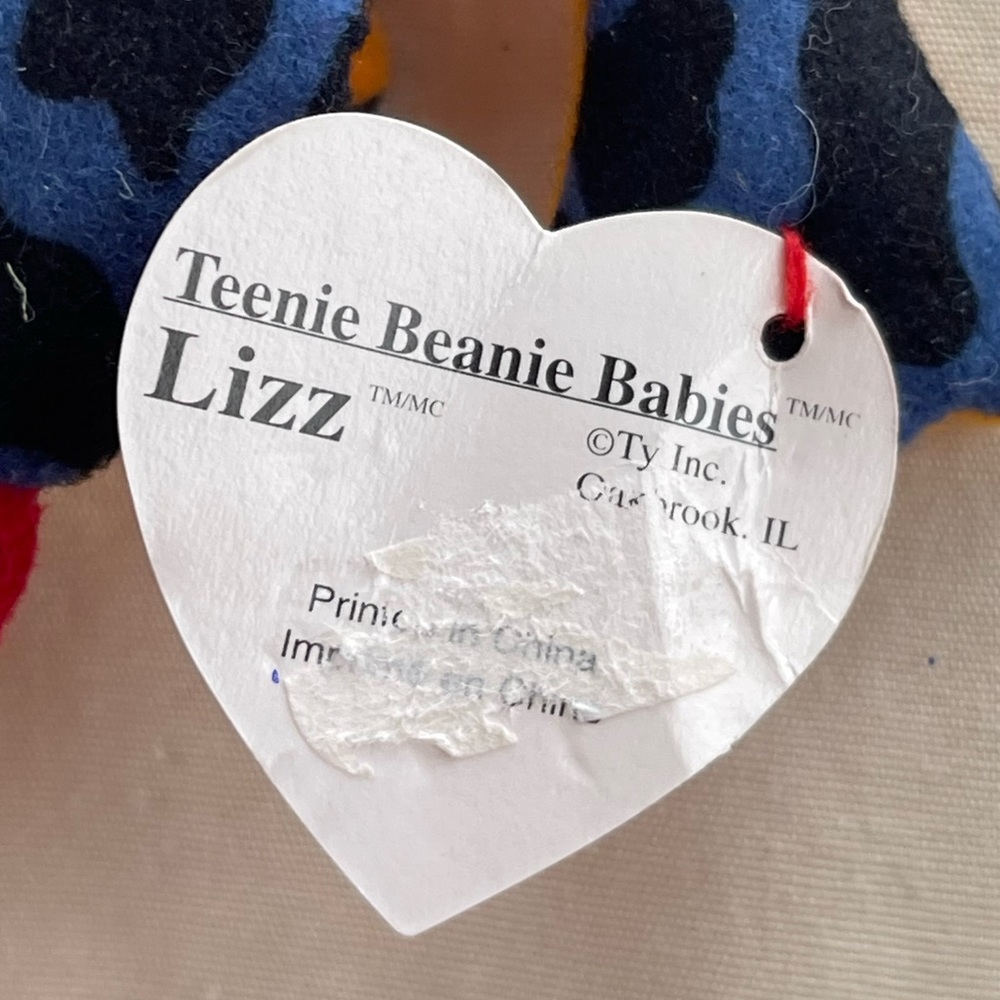 “Lizz” beanie babies
